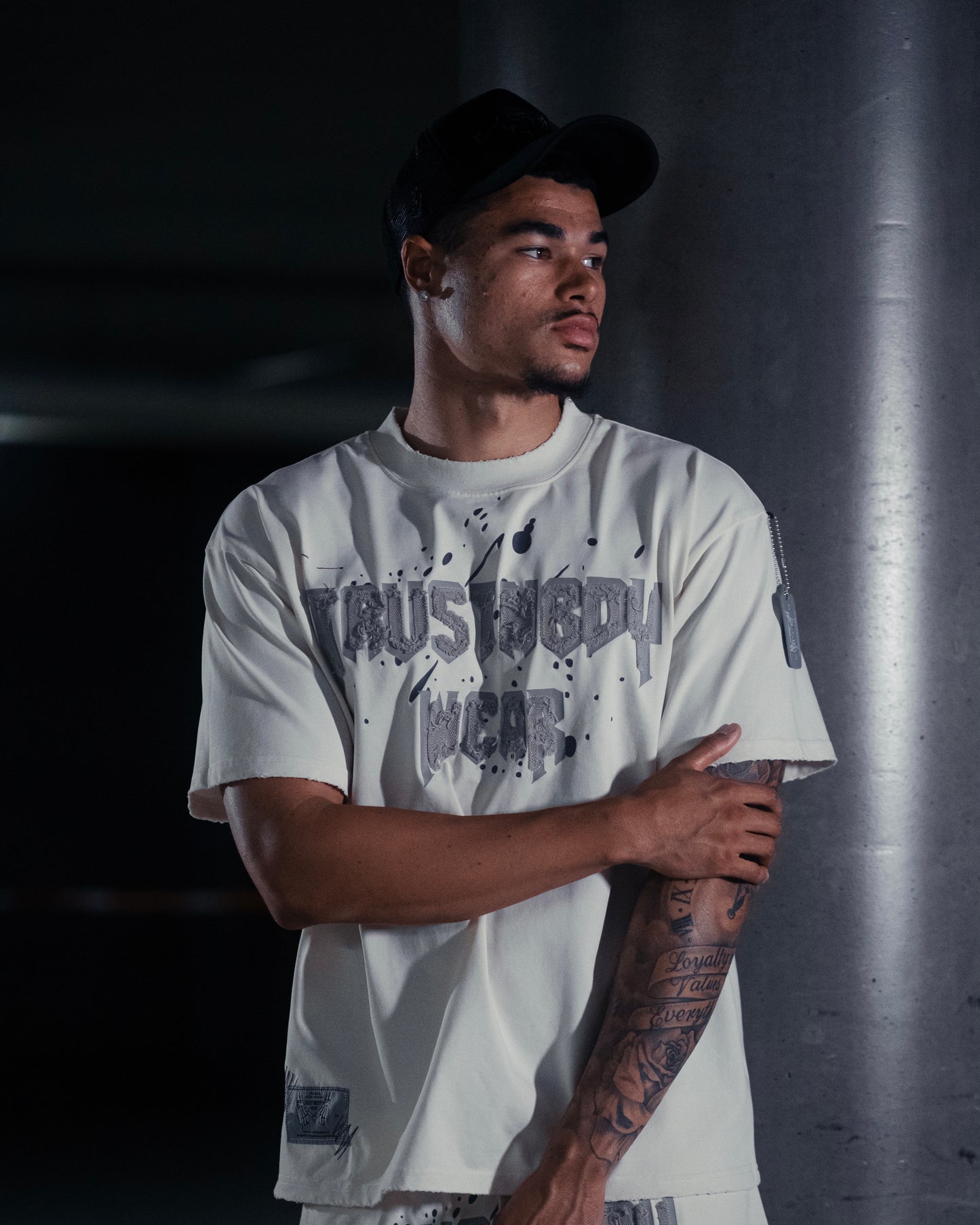 Distressed Vintage White Tee