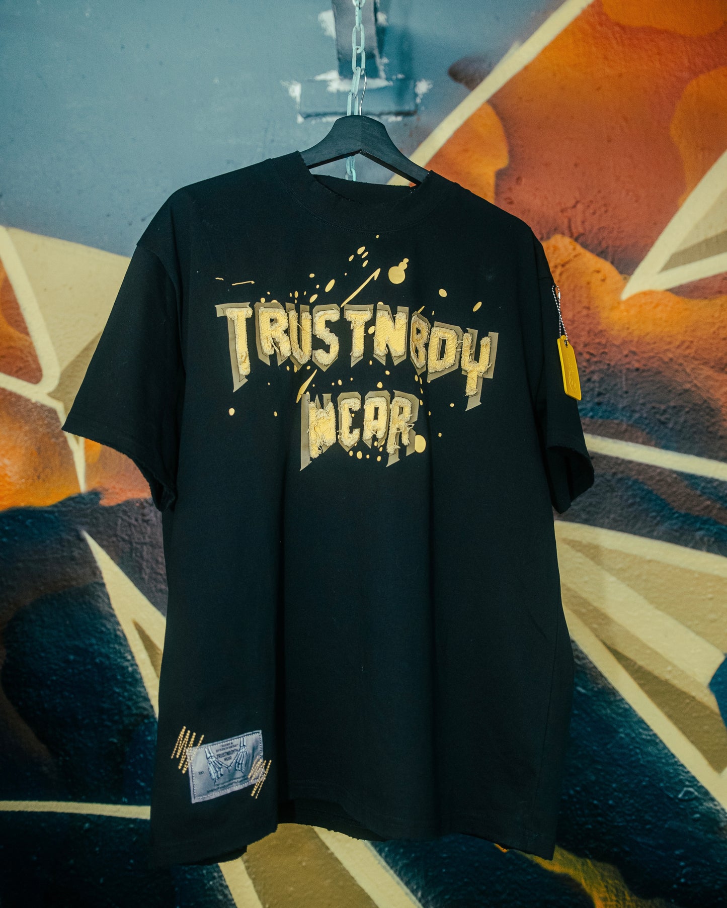Distressed Black Tee