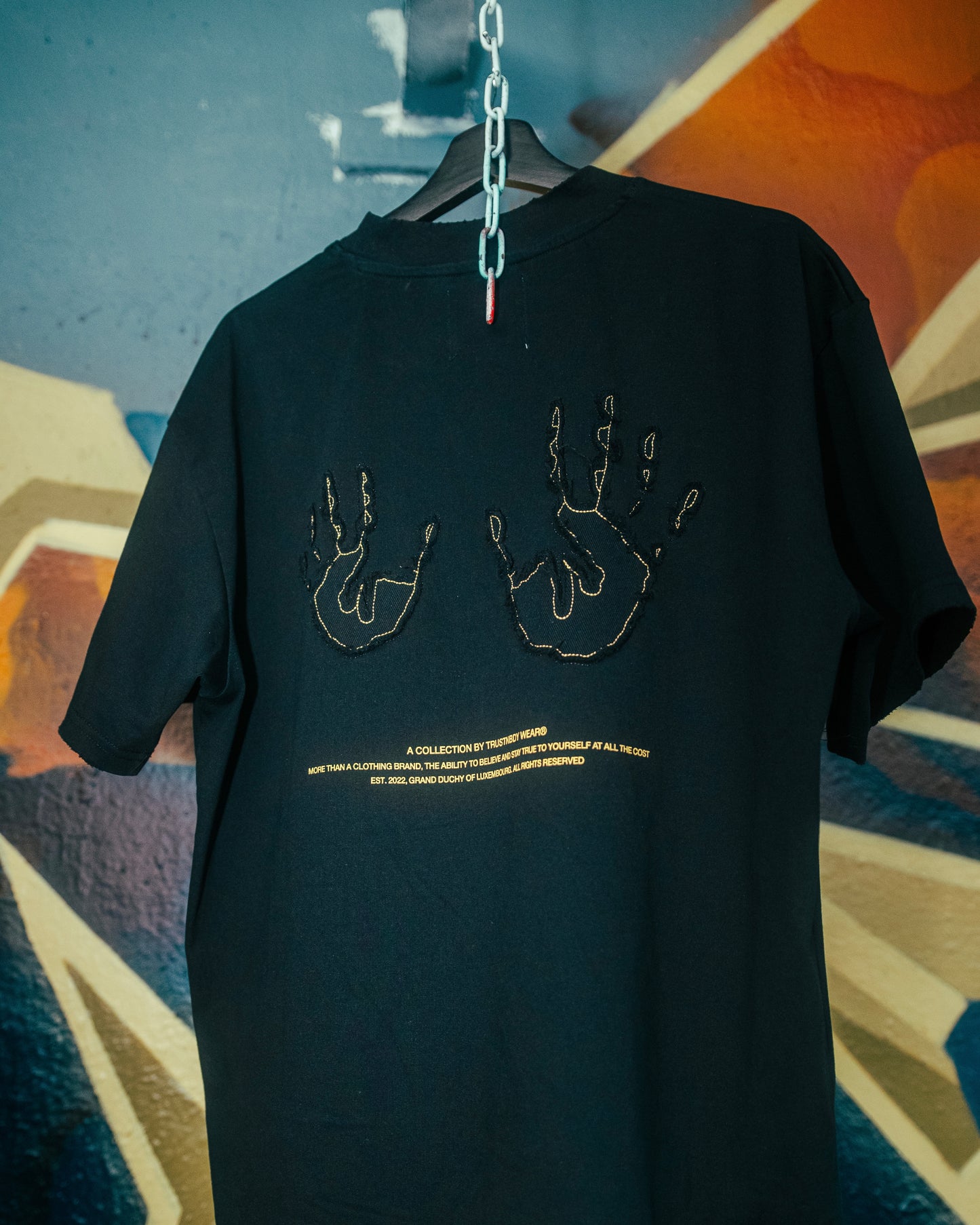 Distressed Black Tee