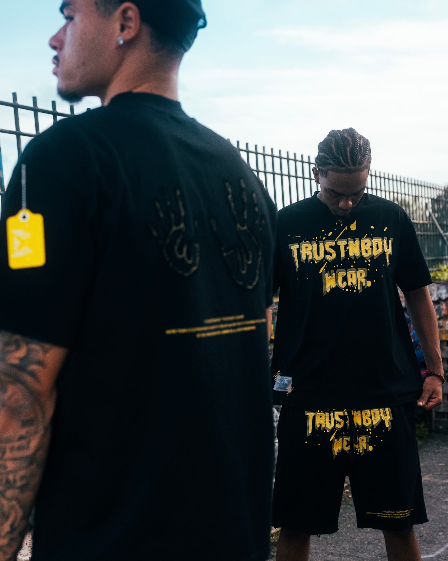 Distressed Black Tee